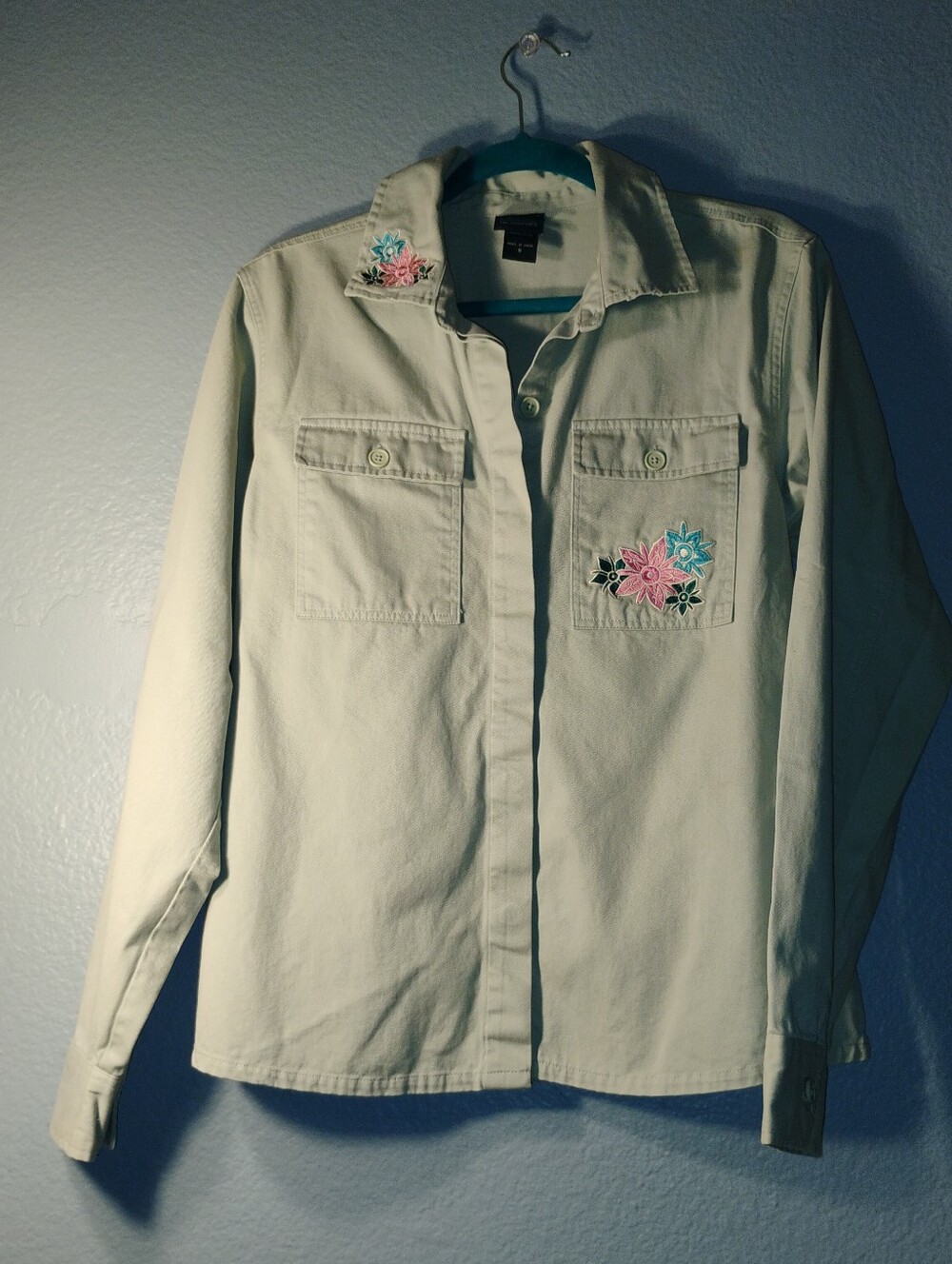 Disney Beige Cotton Shirt with Teal Tag